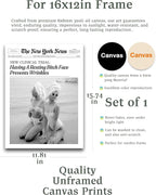 iHery Unframed Trendy Hot Girls NewsPaper Wall Art Prints, 12x16in Canvas Wall - Image 2