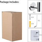 Towel Hooks for Bathroom 2 Packs Screw- in Chrome Finish Wall Mount Towel - Image 6