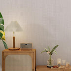 FUKU MON White Gray Grasscloth Fabric Wallpaper 23.6" X 393" Thick Classic - Image 6