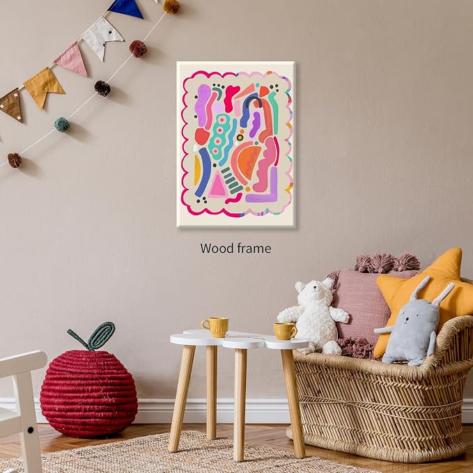 Funky Cute Kids Abstract Wall Art Trendy Bright Colorful Poster 24x36 inch - Image 7