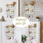 Key and Mail Holder for Wall, 2-Slot Mail Organizer Wall Mount - Image 6