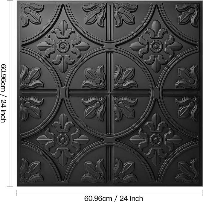 Art3d Drop Ceiling Tiles 24x24in., Wainscoting Panels Glue Up 2ft x 2ft - Image 3
