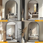 Dewfig Arched Full Length Mirror, Full Body Mirrors - Image 3