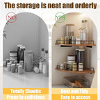 Corner Shelf Wall Mount, Floating Corner Shelves, Rustic Wood Wall Storage - Image 9