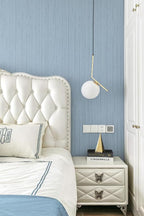 Dviolet 15.7in x 393in Blue Textured Fabric Wallpaper - Image 3