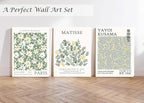 Induslyfe Framed Green Wall Art Canvas Decor Set of 3, Matisse Wall Art Framed - Image 2