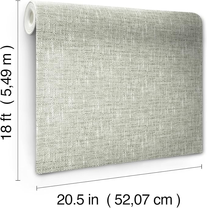 NuWallpaper Sage Poplin Peel and Stick Wallpaper - Image 8