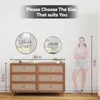 SCWF-GZ 20" Round Mirror Circle Wall Mounted Hanging or Against Wall Metal - Image 5