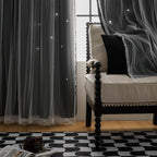 XiDi Curtains for Bedroom Decor, Rainbow Black 52/90/1 - Image 6