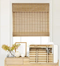 LazBlinds No Tools No Drill Cordless Bamboo Roman Shades, Custom Light by LazBlinds