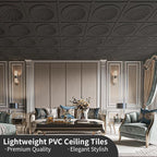 Art3dwallpanels Ceiling Tiles 12 Pack Drop Ceiling Tiles, 24 x 24 Inch High - Image 3