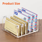 FUCDTEFC Desk Mail Organizer, 5 Section Clear Acrylic File Holder Letter - Image 2