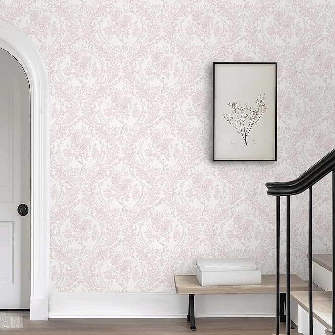 Ismoon Peel and Stick Wallpaper Vintage Floral Contact Paper Boho Watercolor - Image 4