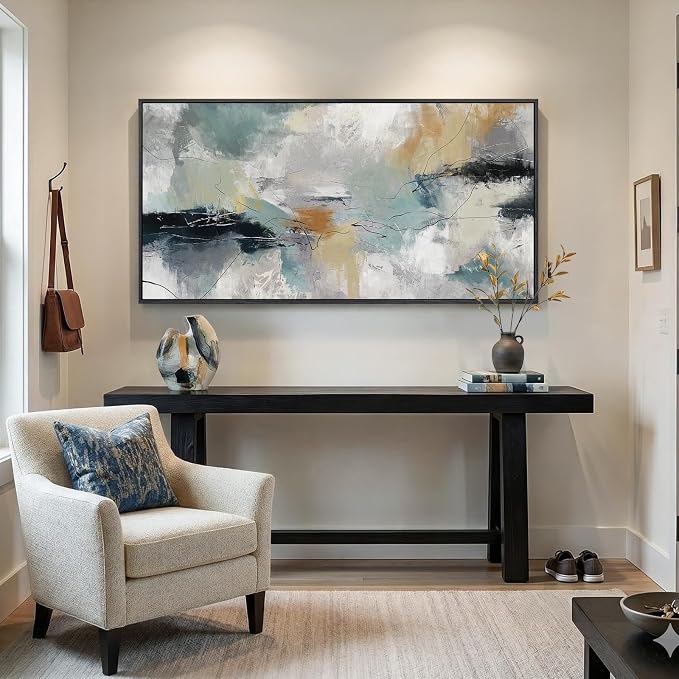 Extra Large Framed Abstract Wall Art - Image 4