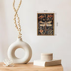 Vintage Framed Dragonfly Wall Art, Dark Academia Insect Art Print, Modern - Image 3