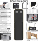 SCWF-GZ 57x16 Door Hanging Full Length Mirror, Floor Stand Wall Mounted Metal - Image 8