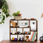 Frcctre Rustic Shadow Box Display Shelf, 9 Compartments Wood Hanging Display - Image 8