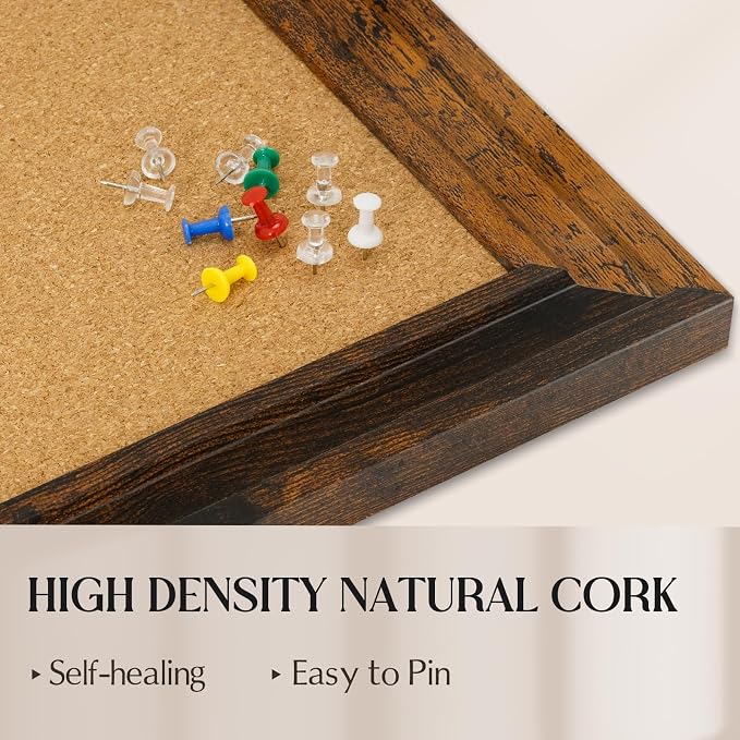 Cork Bulletin Board, Hanging Pin Board - Image 4