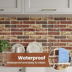 3D Wall Panels Brick Peel and Stick 26.7"x13.4"-10 PCS - Image 2