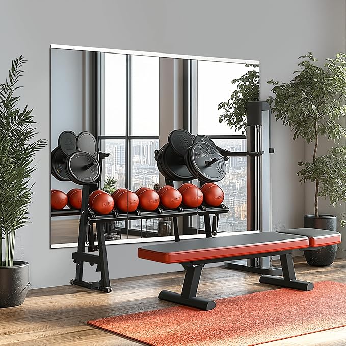 TRAHOME Home Gym Mirror for Wall, Glass Frameless Body Large Mirror for Home Gym - Image 7