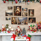 Vodefoad Christmas Gallery Wall SET of 10 Vintage Christmas Wall Art Retro - Image 2