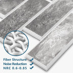 8-Pack 3D Faux Brick Acoustic Wall Panels, 11.8" x 11.8" PET Soundproof & Noise - Image 3