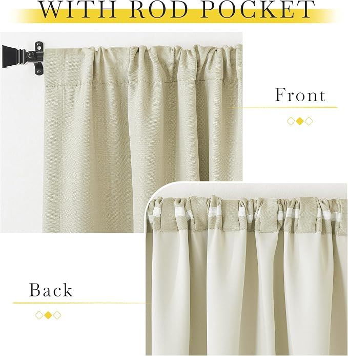NICETOWN Room Darkening Bedroom Curtains 84 inches Long, Pinch Pleated Curtains - Image 9