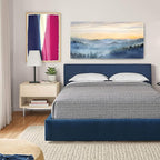 Wall Decor for Living Room Sunrise Misty Forest Print Picture Paintings Wall - Image 3