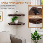 Demigo Hexagon Corner Floating Shelves Wall Mount – Solid Acacia Wood - Image 3