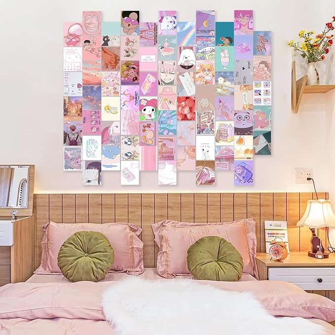 KBKBART Anime Aesthetic Wall Collage Kit, Anime Photo Wall Collage Posters - Image 2