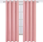 LEMOMO Blackout Curtains 66 x 95 inch/Pink Curtains Set of 2 Panels/Thermal - Image 2