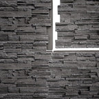 EverStone Cascade Faux Stone Panel, 48 5/8"W x 24 3/4"H x 1 1/4"D, Graphite - Image 11
