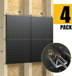 Spampur Peg Board, 4 Pack Metal Pegboard Panels - Image 3