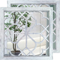 Wocred 2 PCS Square Wall Mirror, Gorgeous Rustic Farmhouse Accent Mirror by Wocred