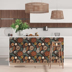 Rustic Boho Wallpaper Peel and Stick, Vintage Dark Brown Floral Contact Paper - Image 8