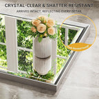40 x 30 Silver Bathroom Mirror, Large Beveled Silver Bathroom Vanity Mirror - Image 3