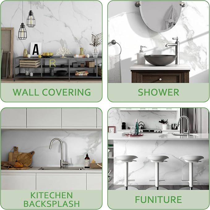 Marble Peel and Stick Waterproof Wall Paneling, Covers 38.75 Sq. Ft. - Image 5