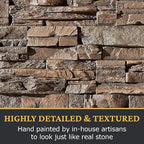 AZ Faux High-Density Polyurethane Faux Stone Interlocking Left Endcap - Image 6