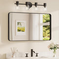 TETOTE Black Framed Bathroom Mirror, 40 x 24 Inch Matte Metal Frame Vanity by TETOTE