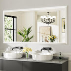 72x36 Inch White Bathroom Mirror by Briivuemodernmirrors