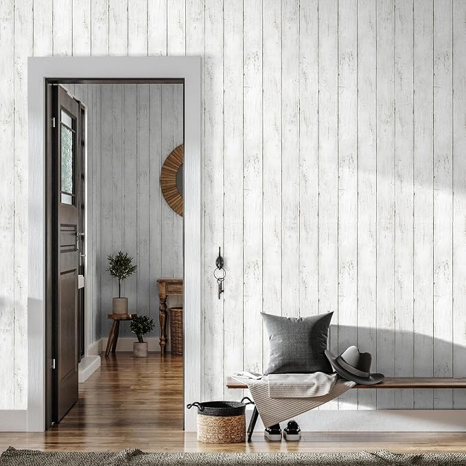 practicalWs Wood Shiplap Peel and Stick Wallpaper, Self Adhesive Faux Nature - Image 5