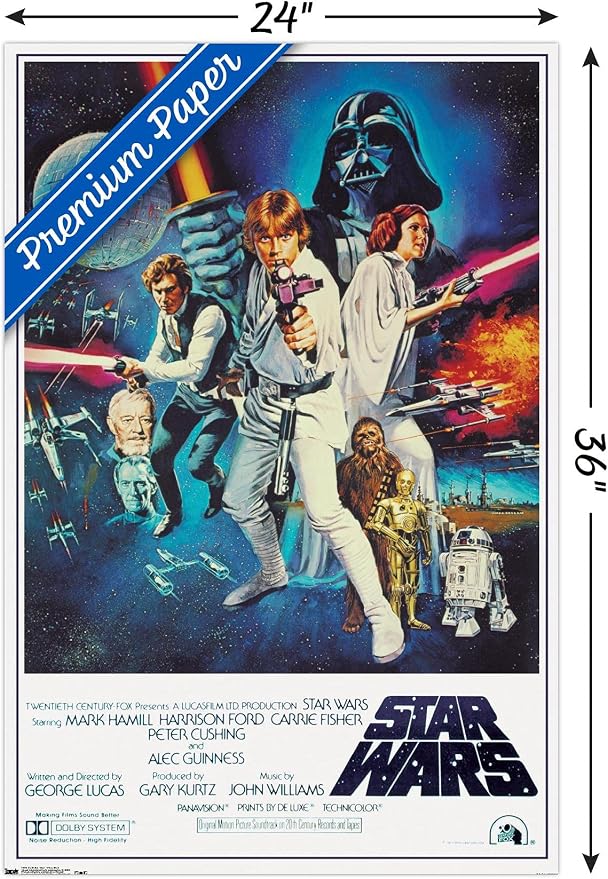 Trends International 24x36 Star Wars-V One Sheet Premium Wall Poster, 22.375" x - Image 3