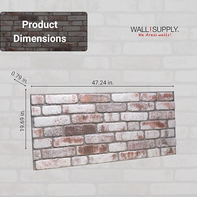Wall!Supply 3D Wall Panels – Faux Brick, Bedroom & Office – Easy DIY - Image 5