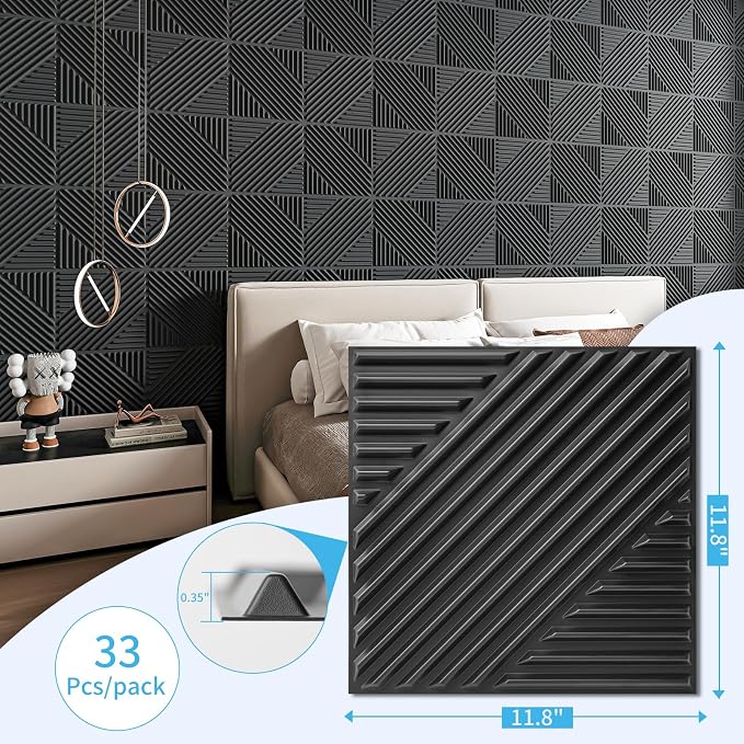 Art3d 33-Pack 3D Wall Panels for Interior Wall Decor, Textured Accent Wall - Image 3