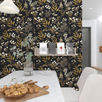 Laatse Leaf Wallpaper Peel and Stick Dark Floral Wallpaper 17.5in x 197in - Image 4