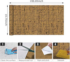 Grasscloth Peel and Stick Wallpaper 15.75x196.85inch Vintage Brown Removable - Image 9