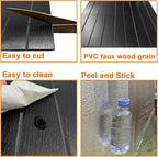 YLL YLL PVC Slat Wall Panel Peel and Stick 118"x 15.7" Faux Black Wood Grain - Image 6