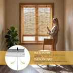 Outdoor Reed Roller Blinds, Patio Reed Blinds, Roman Roller Blinds, Porch - Image 5