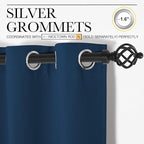 NICETOWN Moroccan Blue Blackout Curtains 86" Long, 2 Pieces - Image 3