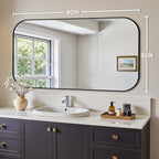 Bathroom Mirror for Wall, Large Bathroom Vanity Mirror for Over Sink 35 x 60 - Image 2
